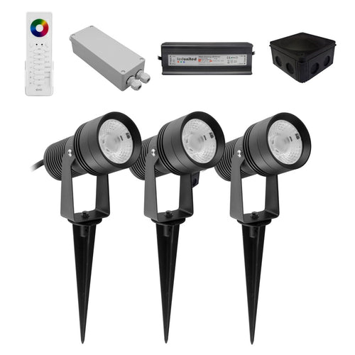 Bramblewick Harrier High Output 12W Spike Spotlight Set of Twenty with Transformer and Cable