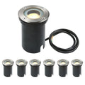 Groundline Walkover 70mm Walkover Uplighter Set of Six with Transformer and Drainage Sleeves
