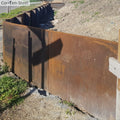Longacre Corten Steel Post and Festoon Installation Five Post 40 Metre