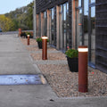 Meadowline Hampnett Weathered Steel Solar Bollard