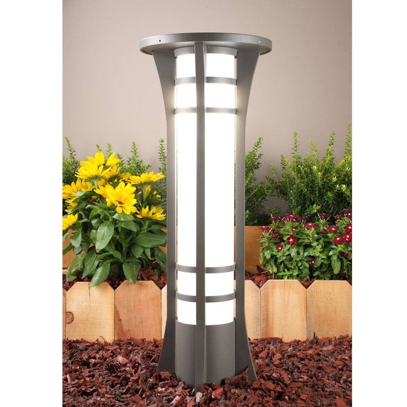 Meadowline Quenington Frosted Column Solar Bollard