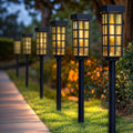 Meadowline Upwey Solar Path Light with a Frosted Column