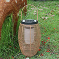 Orchard Lantern Co Solar Lantern in Woven Rattan